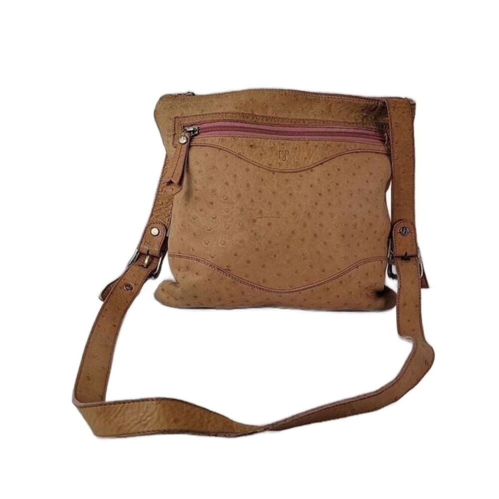 Donald J Pliner Xena Ostrich Embossed Leather Women's Crossbody Bag